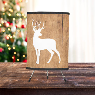 Vintaga Beauty Wood & Deer  Tripod Lamp