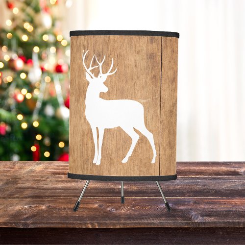 Vintaga Beauty Wood  Deer  Tripod Lamp