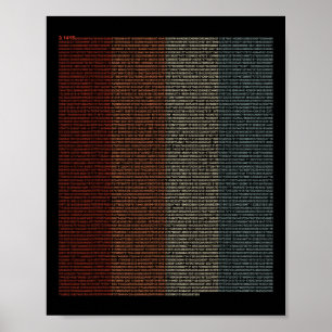 Vintage 10000 Digits Pi Sign - Math Mathematics - 