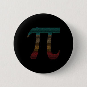 Vintage 10000 Digits Pi Sign - Math Mathematics -  Button