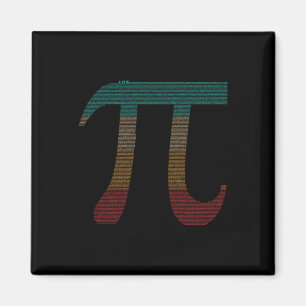 Vintage 10000 Digits Pi Sign - Math Mathematics - Magnet