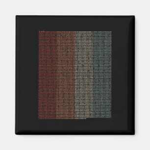 Vintage 10000 Digits Pi Sign - Math Mathematics - Magnet