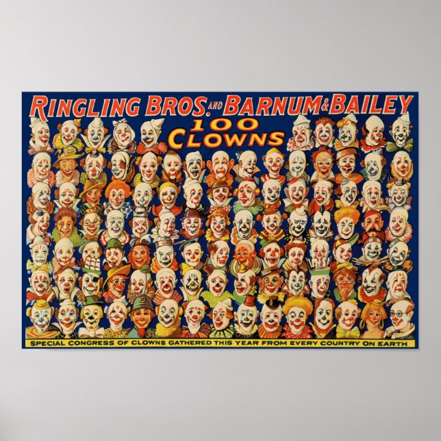 Vintage 100 Clown Poster (Front)