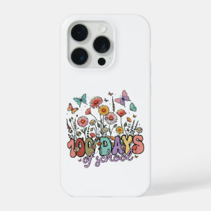 Vintage 100 Days School Garden Butterflies Design iPhone 15 Pro Case