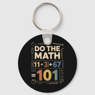 Vintage 100 Days School Math Equation Do The Math Keychain