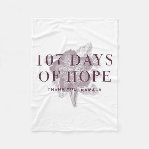 Vintage 107 Days Of Hope Thank You Kamala Harris Q Fleece Blanket