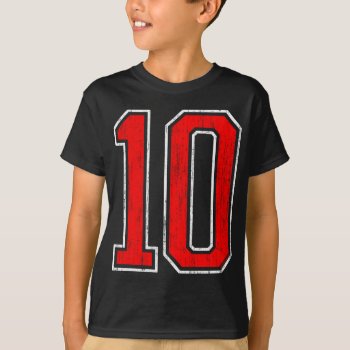 Vintage #10 T-shirt by DeluxeWear at Zazzle