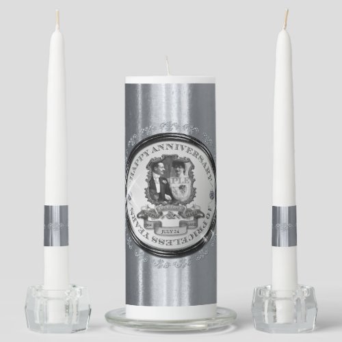 Vintage 10th Anniversary ID195 Unity Candle Set