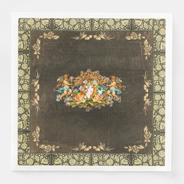 Vintage 114 paper dinner napkins (Front)