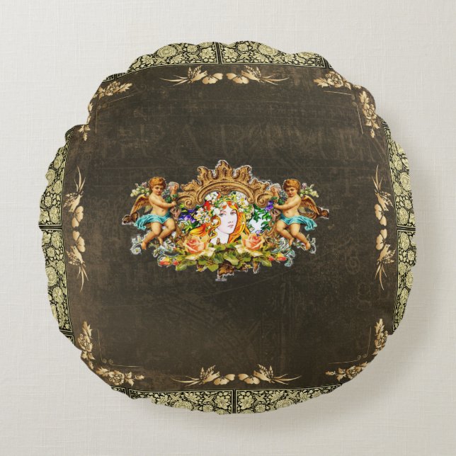 Vintage 114 round pillow (Front)