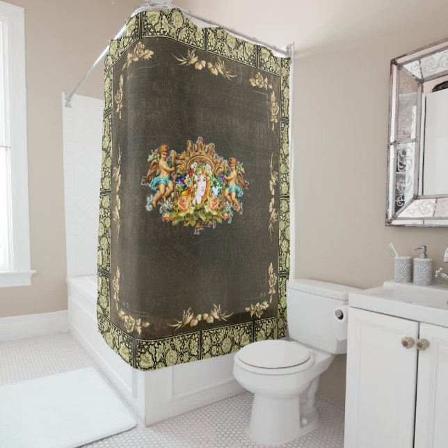 Vintage 114 shower curtain (In Situ)