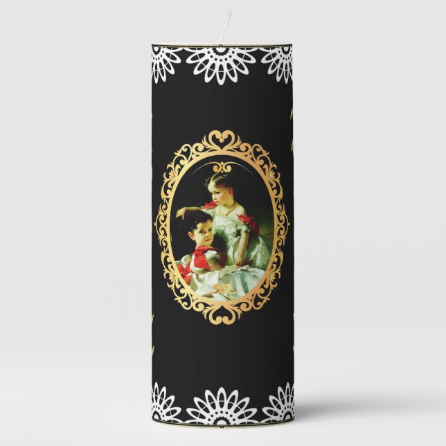 Vintage 115 pillar candle (Front)