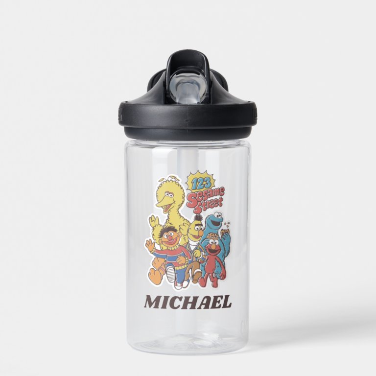 Vintage 123 Sesame Street | Add Your Name Water Bottle