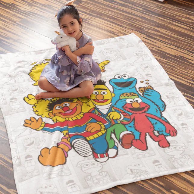 Sesame street fleece blanket sale