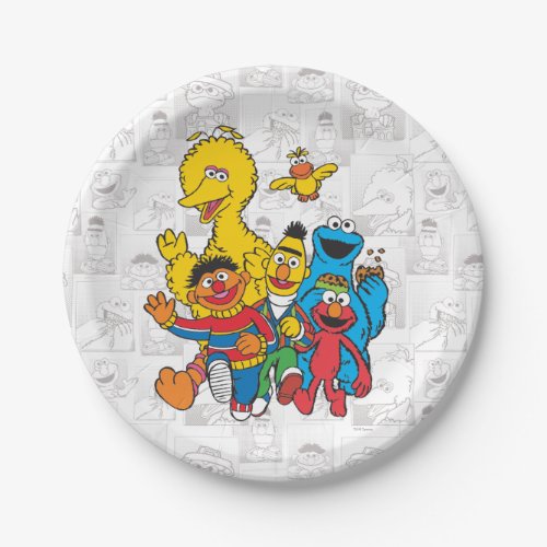 Vintage 123 Sesame Street Paper Plates