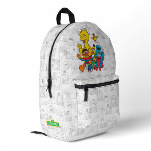 Vintage 123 Sesame Street Printed Backpack