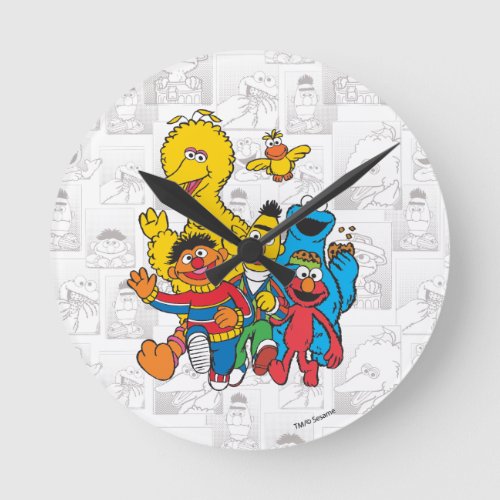 Vintage 123 Sesame Street Round Clock