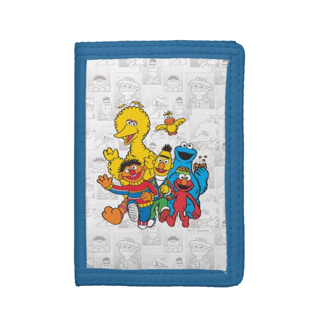 Vintage 123 Sesame Street Tri-fold Wallet (Front Vertical)