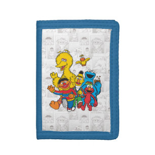 Vintage 123 Sesame Street Trifold Wallet
