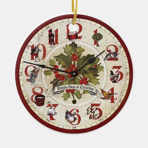 Vintage 12 Days of Christmas Ornament