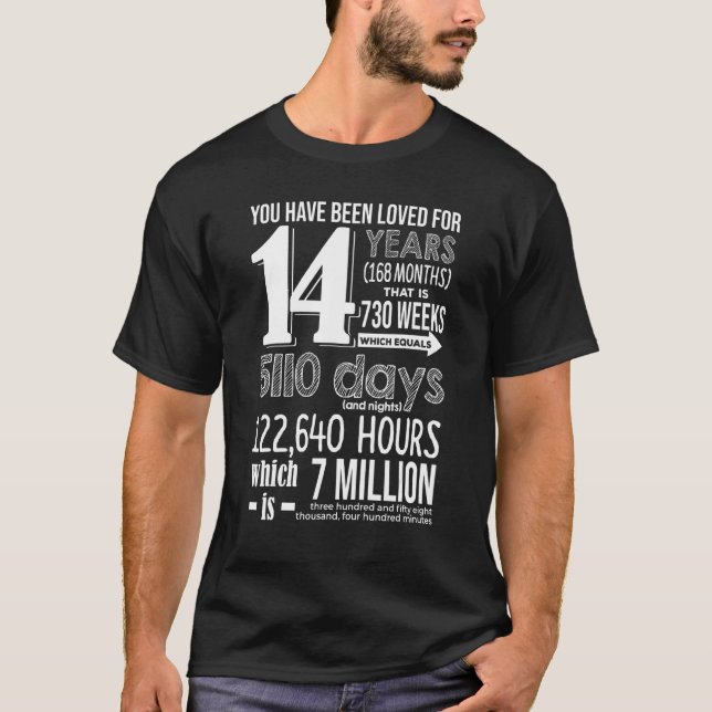 Vintage 14 Years Old Bday Boy Girl 14th Birthday T-Shirt (Front)