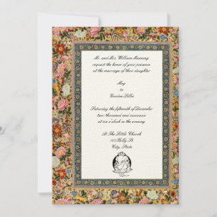 Vintage 1618 Elegant Indian Floral Wedding Invitation