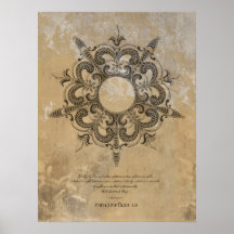 VINTAGE 16TH CENTURY FLORAL WITH SCRIPTURE