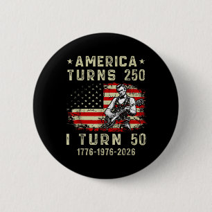 Vintage 16th President Abe Lincoln Playing Guitar Button