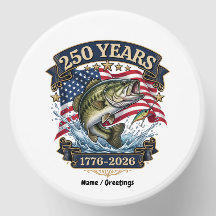 Vintage 1776-2026 Patriotic Bass Fishing 250 Years
