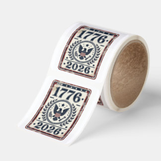 Vintage 1776 2026 Patriotic Eagle Square Sticker