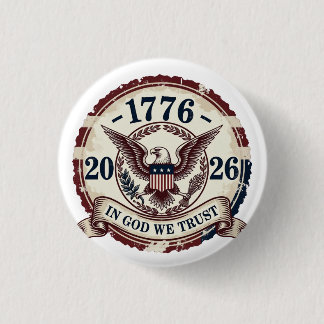 Vintage 1776 Eagle Badge Patriotic Button