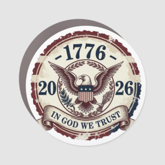 Vintage 1776 Eagle Badge Patriotic Car Magnet