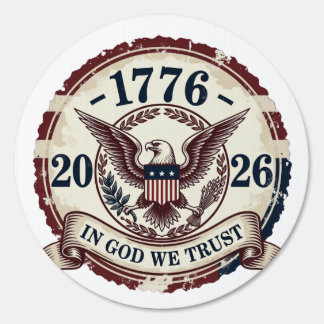 Vintage 1776 Eagle Badge Patriotic Sign