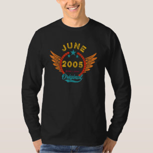 Vintage 17th Birthday Awesome Since June 2005 T-Shirt