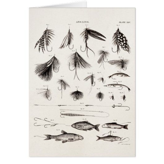 Vintage 1800s Angling Fly Fishing Flies Old Hooks (Front)