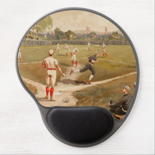 Vintage 1800s Baseball Game Gel Mouse Pad