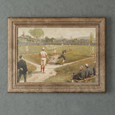 Vintage 1800s Baseball Game Photo Print