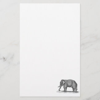 Vintage 1800s Elephant Illustration - Elephants Stationery