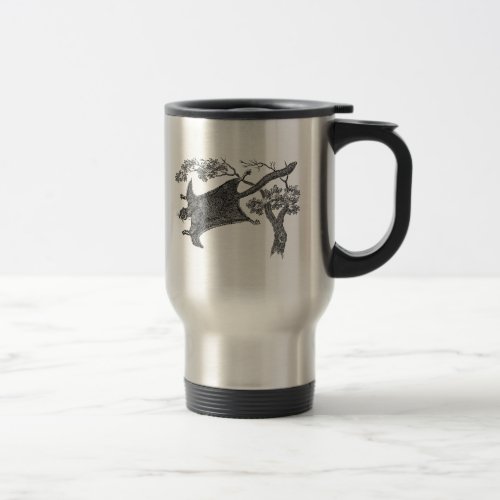 Vintage 1800s Flying Squirrel _ Sugar Glider Travel Mug