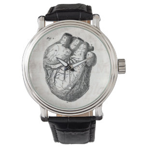 Vintage 1800s Heart Retro Cardiac Anatomy Hearts Watch