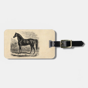 Vintage 1800s Horse - Morgan Equestrian Template Luggage Tag