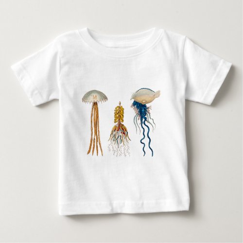 Vintage 1800s Jellyfish Illustration _ Jelly Fish Baby T_Shirt
