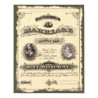Vintage 1800's Marriage Certificate