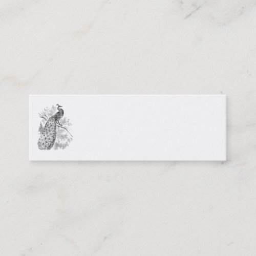 Vintage 1800s Retro Peacock Illustration Template Business Card Templates