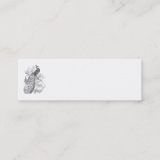 Customizable Vintage 1800s Retro Peacock Illustration Template Business Card Templates