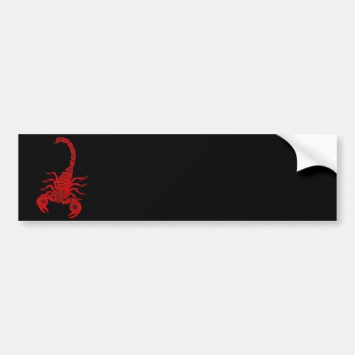 Vintage 1800s Scorpion Illustration Red Scorpions Bumper Sticker