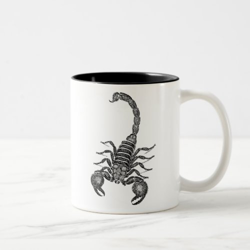 Vintage 1800s Scorpion Illustration _ Scorpions Two_Tone Coffee Mug