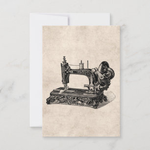 Vintage 1800s Sewing Machine Illustration