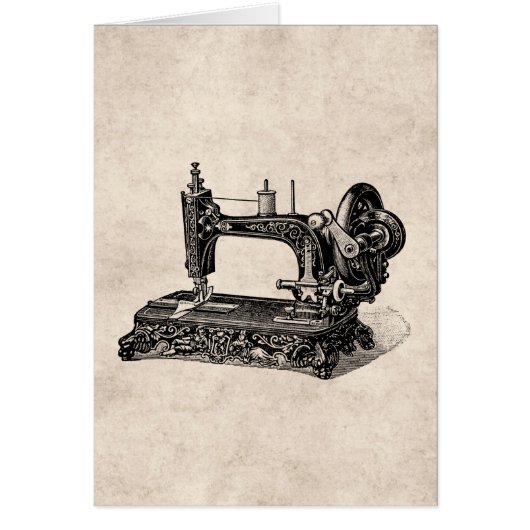 Vintage 1800s Sewing Machine Illustration (Front)
