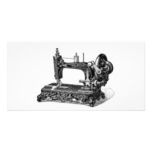 Vintage 1800s Sewing Machine Illustration Card